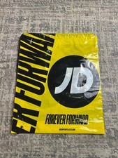 JD Sports Drawstring Gym Festival  PE  School Bag ‘Yellow Black’ Unused!