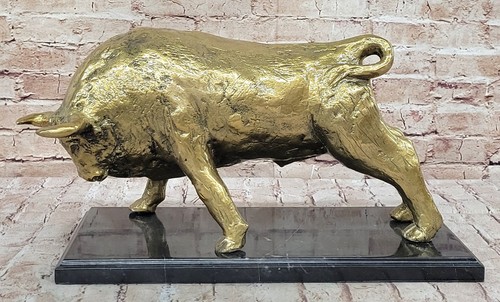 Gold bull bronze metal - bronze,