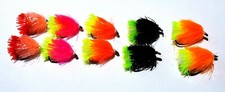 10 SMALL COMPETITION FOAM ASS BLOBS BARBLESS TROUT FLIES SZ 12