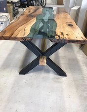 Green  Epoxy River Table Top
