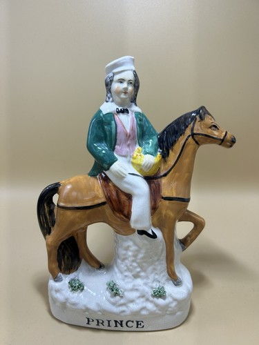 Antique staffordshire rider - antique,