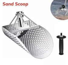 Beach Sand Scoop Shovel Metal Detecting Stainless Steel Hex HoneyComb UK STOCK