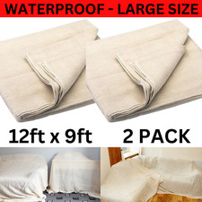Cotton Dust Sheets 2X Painting Decorating Heavy Duty Large Twill Protection