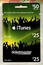 ITUNES / TICKETMASTER Collectible ( 2007 ) Gift Card ( $0 - NO VALUE )