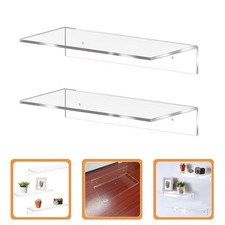  2 Pcs Wall Storage Rack Baby Floating Book Shelves Bathroom Shelf
