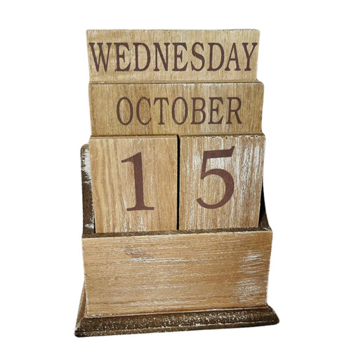 Natural wood blocks perpetual - natural,