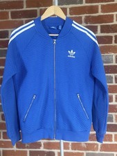 Adidas Vintage Wavy Quilted Trefoil Track Jacket - EXCELLENT- Women’s 12 / Men M