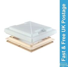 MPK Rooflight Vent 400 x 400 Skylight Flynet & Blind White Caravan RV Motorhome