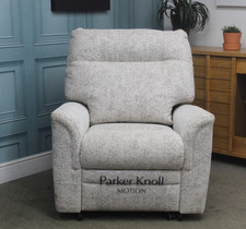 PARKER KNOLL HUDSON LIFT AND RISE ELECTRIC RECLINER CHAIR IN FROST MIX FABRIC