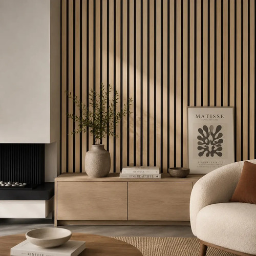 Oak slatted acoustic - oak,