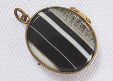 Antique Banded Agate Locket
