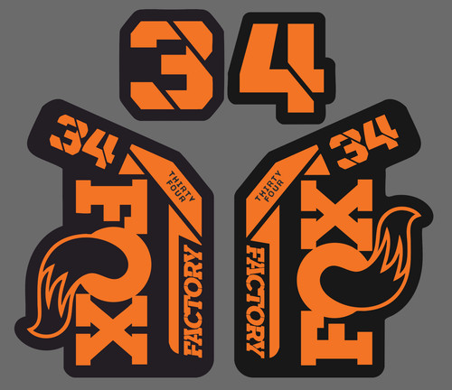Fox fork stickers - 34,