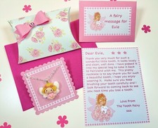 Personalised Tooth Fairy Letter, Necklace, Gift Box, First Tooth, Tooth Fairy