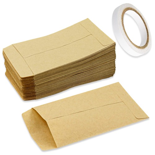 100 pcs small brown - brown, envelopes