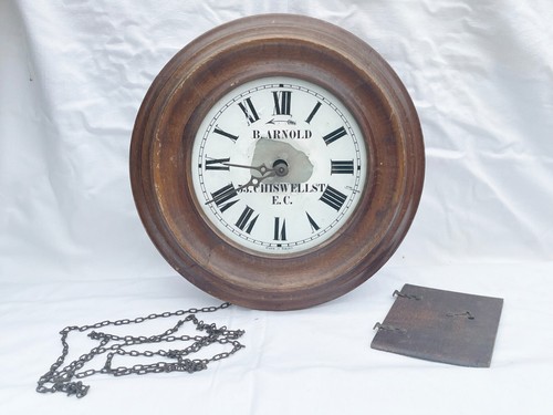 Antique oak surround clock - antique,