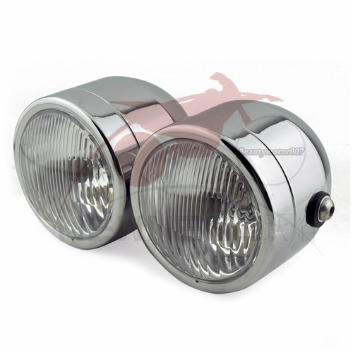 Chrome twin headlight - chrome,