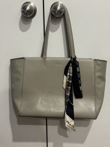 Furla sage green grey - green, leather