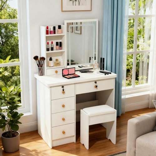 Dressing table with mirror - table,