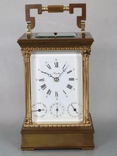 SUPERB CALENDAR CARRIAGE CLOCK