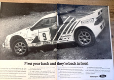 FORD RS200 RALLYE SPORT RS - FRAMEABLE COLLECTIBLE ORIGINAL CLASSIC CAR ADVERT