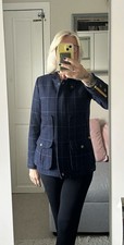 Joules Field Coat Navy Check
