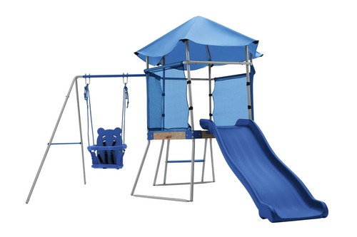 Climbing frame with toddler - climbing,