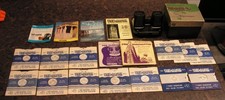 VIEWMASTER STEREOSCOPE SLIDE VIEWER + 13 REELS + BOXED - Vintage 50s
