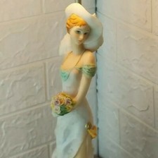 The Juliana Collection Ornate Table Lamp  Beautiful Lady With Flowers Vintage 