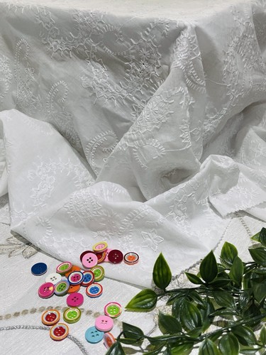 100 cotton lawn - lawn, white