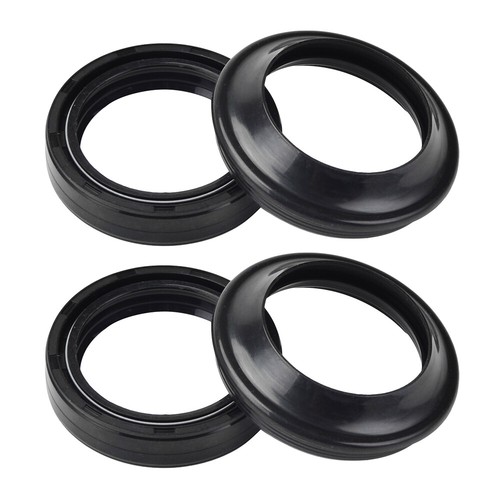 Black front fork seals dust - black,