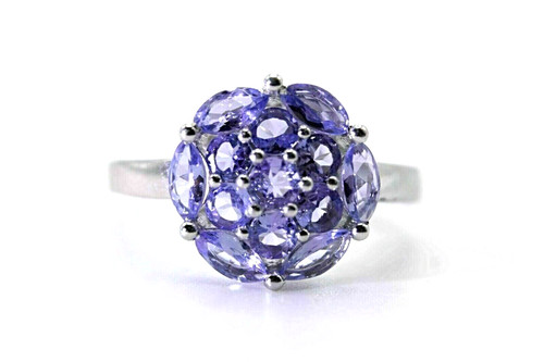 Silver ring tanzanite genuine - silver,