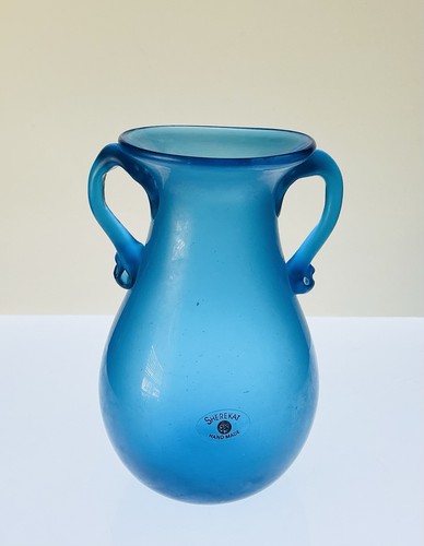 Sherekat vase blue matt twin - vase,