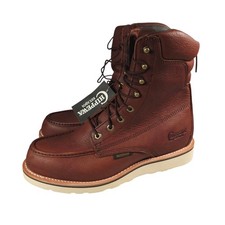 CHIPPEWA Mens Edge Walker 8" Waterproof Lace Up Boots Briar Haystack Brown 11 EE