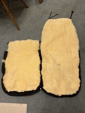 John Lewis Sheepskin Universal Footmuff, black, RRP £120