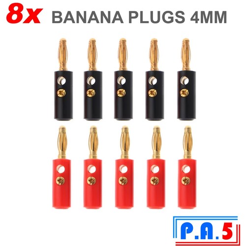 Gold banana plugs - banana, 4mm