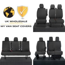 VAUXHALL VIVARO SEAT COVERS (ALL YEARS) (ALL MODELS) TAILORED BLACK