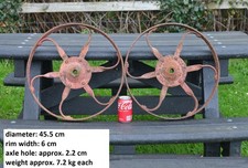 pair of iron wheels chicken