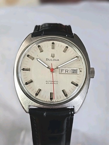 1970s mens vintage bulova day - mens,