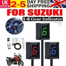 Universal LED Motorcycle Gear Indicator  N-6 Speed Shift Clutch Lever Gauge UK