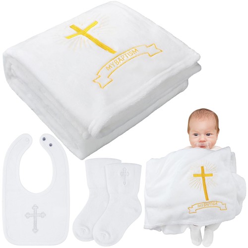 Set baby baptism - baptism, blanket