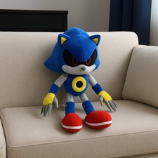 Takara TOMY Metal Sonic Plush 30cm Rare Sega Sonic the Hedgehog Collectible Toy