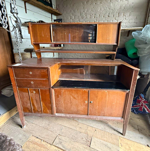 Vintage wooden sideboard with - vintage,
