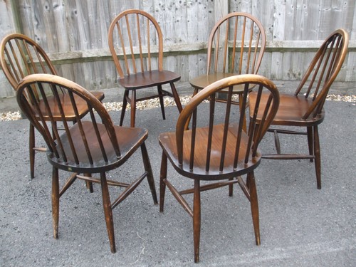 Set six vintage ercol - (6),
