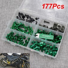 Hot 177Pcs Green Fairing Bolts
