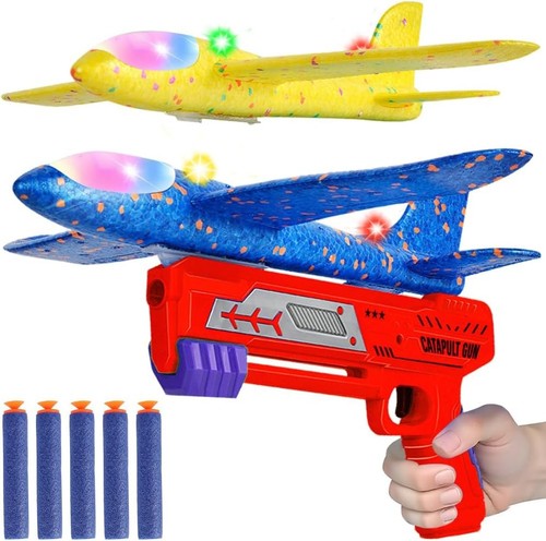 Red foam airplane launcher toy - airplane,