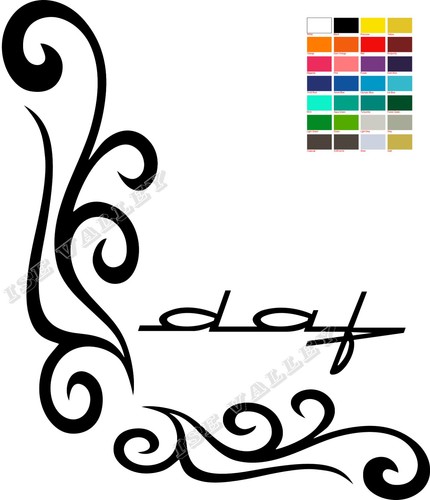 Daf window vinyl sticker - window,