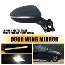 Right Driver Side Power Fold Heated Wing Door Mirror For VW Golf Mk7 12-2020 1x