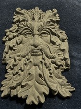Large Fantasy Green Man Wall Plaque Mould, Latex Rubber Craft Mold Reusable Art