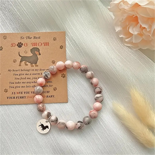 Dachshund dog mom pink - mom,