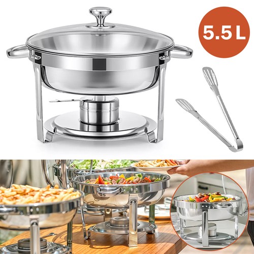 6qt round chafing dish - round,